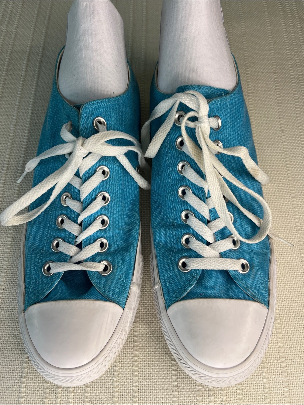 Converse  All Star  Chuck TaylorTurquoise Low-Top canvas Sneakers women 11-men 9